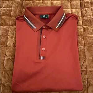 Ag Adriano Goldschmied Red Polo Shirt NWOT